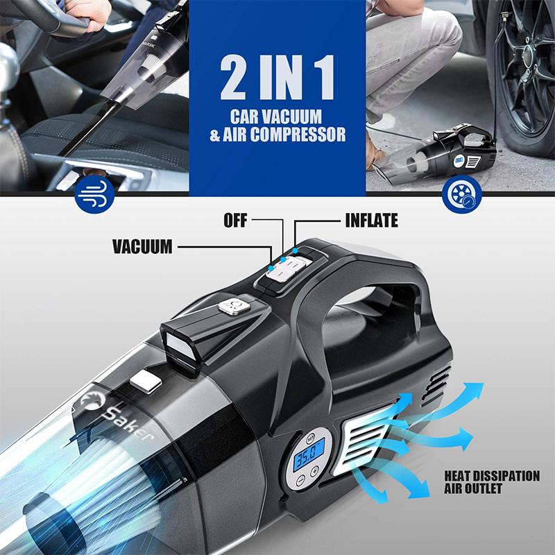 4-in-1 Portable Car Vacuum Cleaner, with LCD Display - Image 2