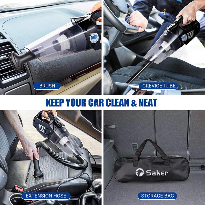 4-in-1 Portable Car Vacuum Cleaner, with LCD Display - Image 4