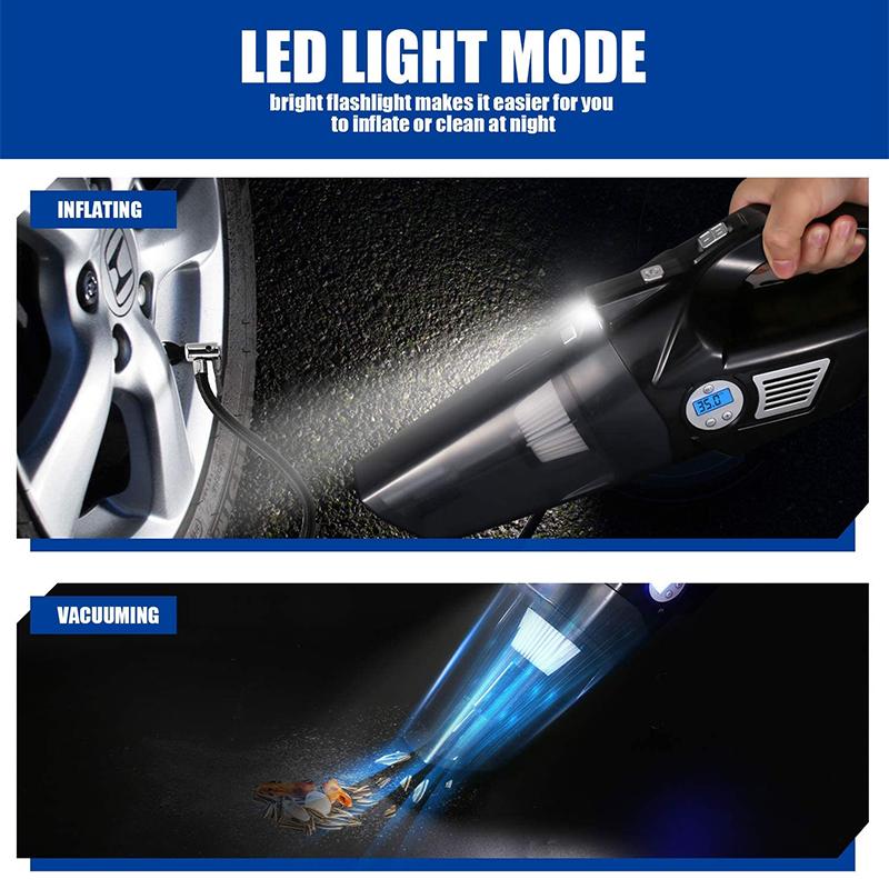 4-in-1 Portable Car Vacuum Cleaner, with LCD Display - Image 6