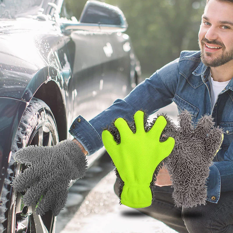 Double-sided five-finger car wash gloves - Image 7