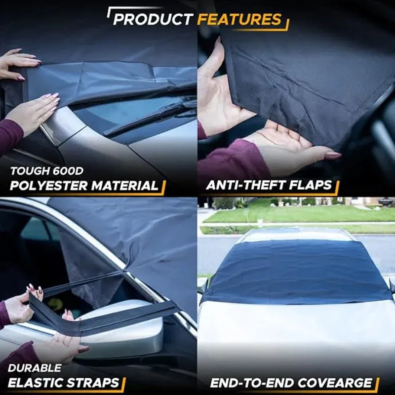 Enhanced 600D Oxford Fabric Windshield Frost Cover - Image 12