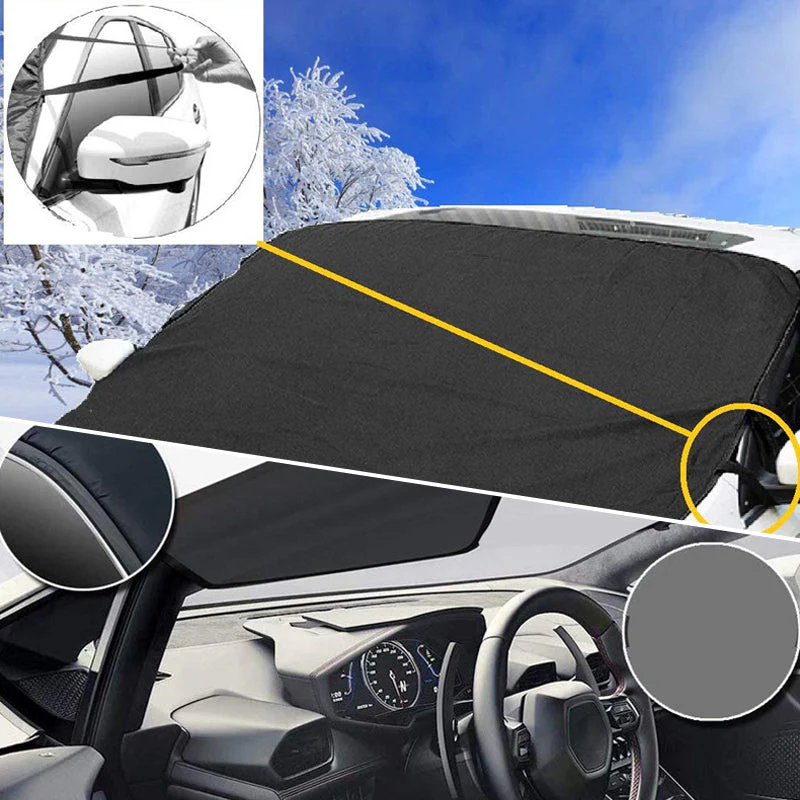 Enhanced 600D Oxford Fabric Windshield Frost Cover - Image 7
