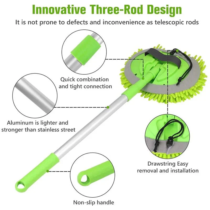 Three-section Telescopic Car Wash Mop - Image 7